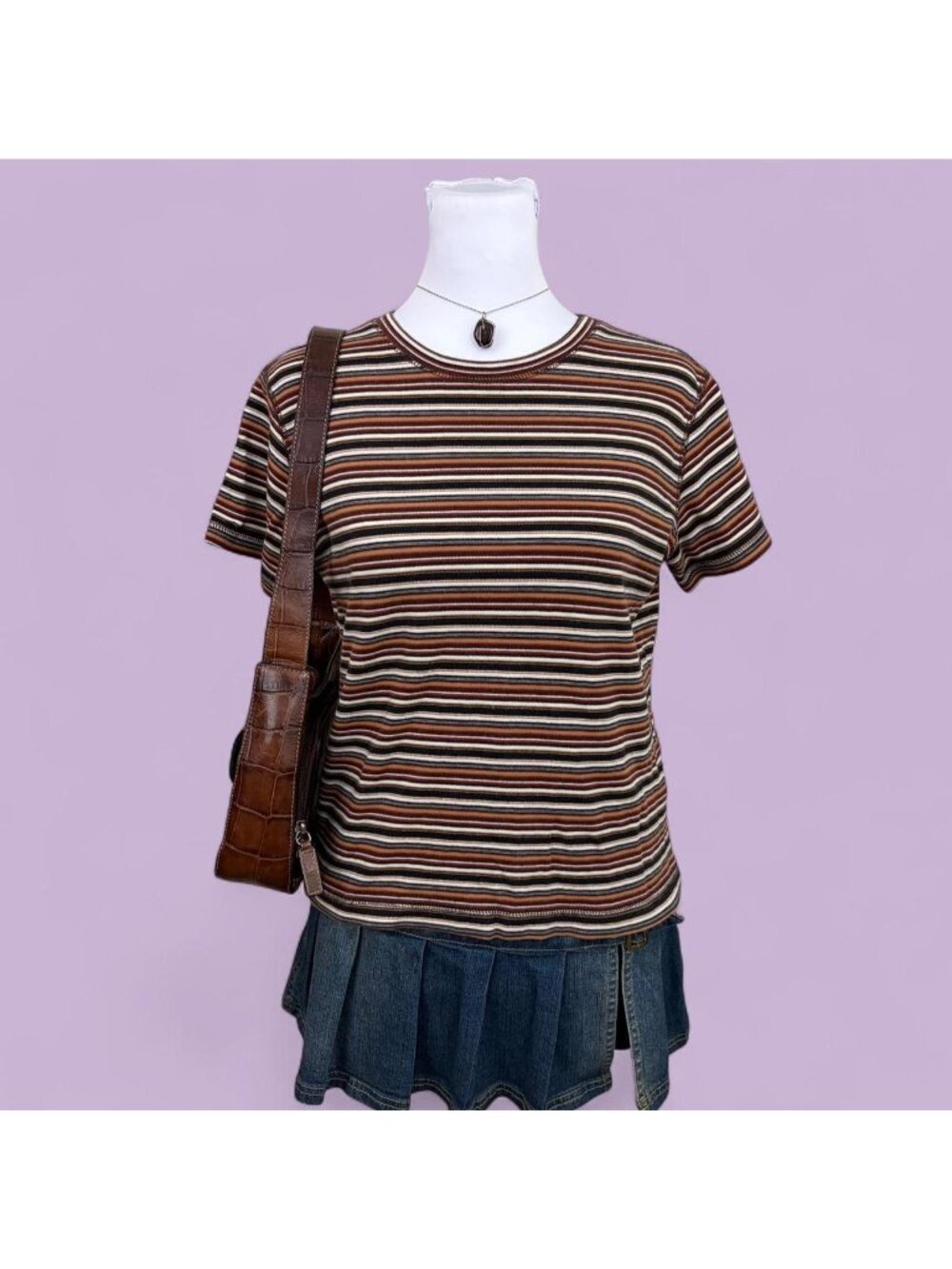 90s grunge striped tshirt